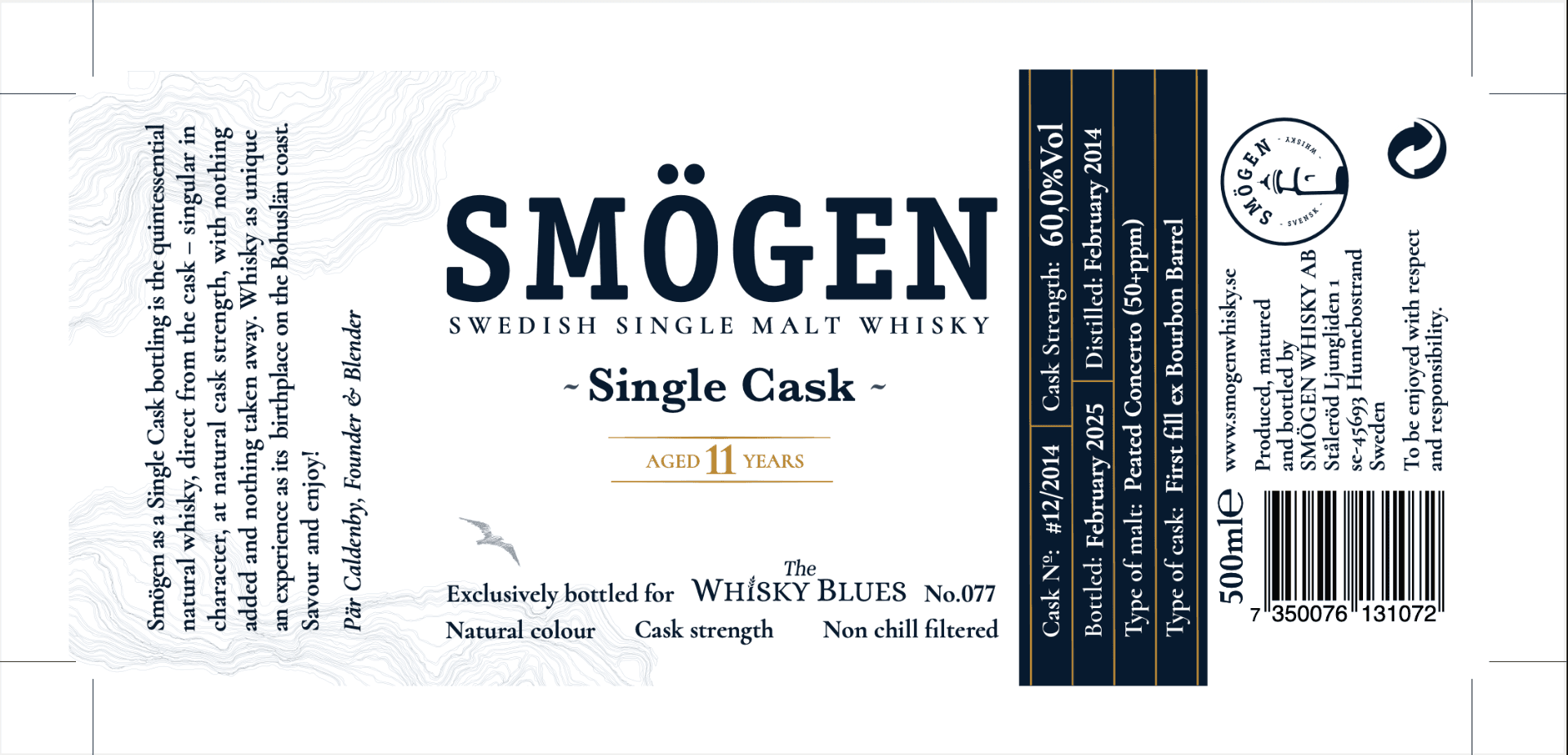 Smögen Single cask 11 yo exclusively bottled for The Whisky Blues 2014 11yo 60%:圖片 2